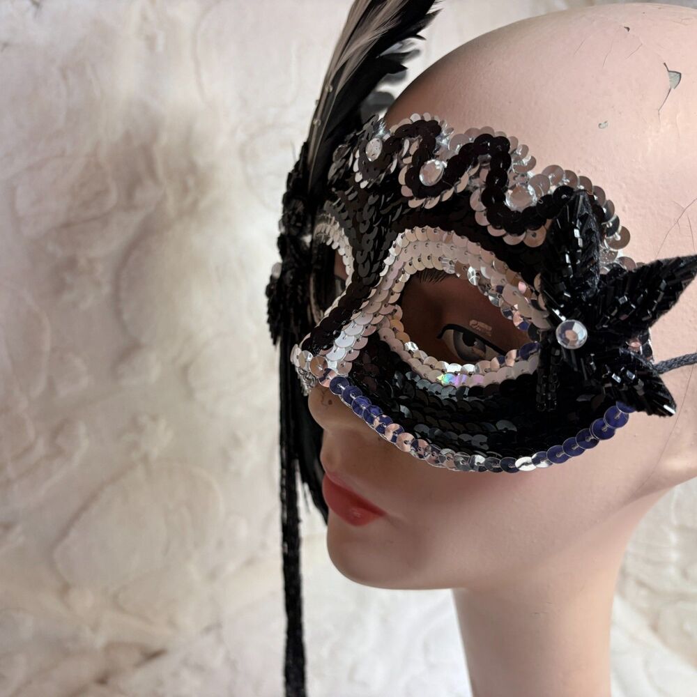 Handmade Designer Masquerade Mask| Gypsy Renaissance Wearable Art - Picture 9 of 14